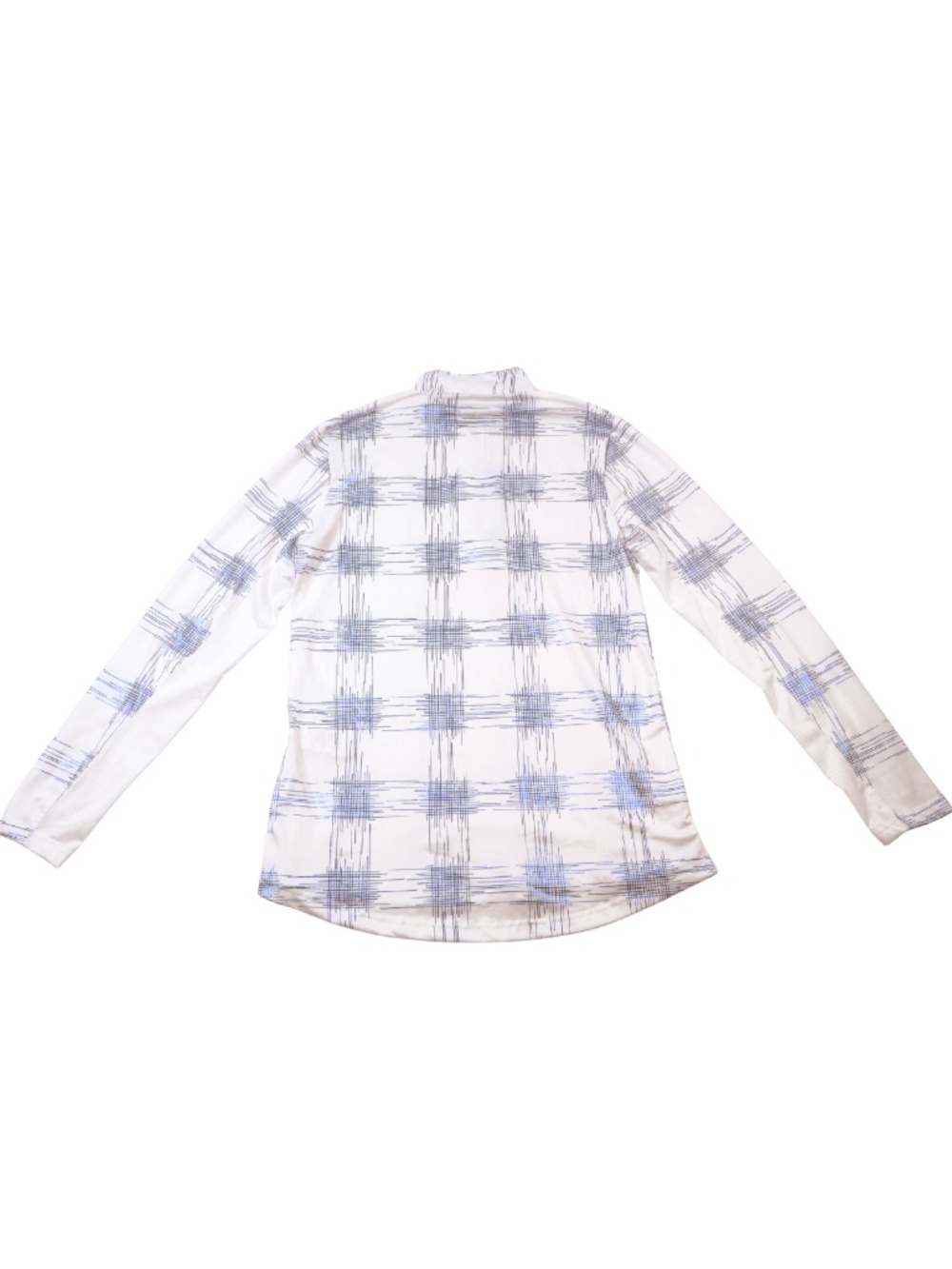 SanSoleil UPF 50 Pullover XS Blue Plaid 1/4 Zip Performance Golf Tennis Top - Picture 3 of 9